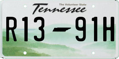 TN license plate R1391H