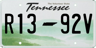 TN license plate R1392V