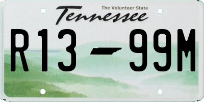 TN license plate R1399M