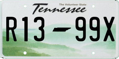 TN license plate R1399X