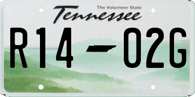 TN license plate R1402G