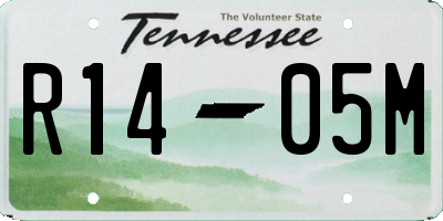 TN license plate R1405M
