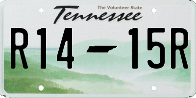 TN license plate R1415R