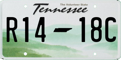 TN license plate R1418C