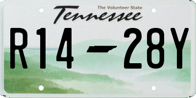 TN license plate R1428Y