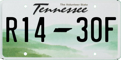 TN license plate R1430F