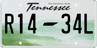 TN license plate R1434L