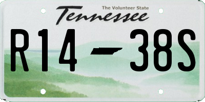 TN license plate R1438S