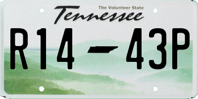 TN license plate R1443P
