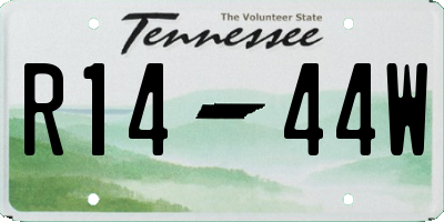 TN license plate R1444W