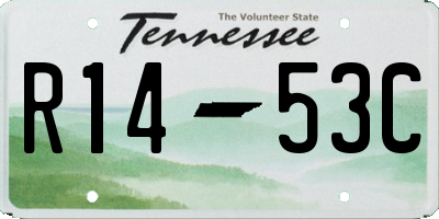 TN license plate R1453C