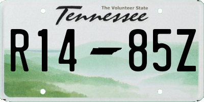 TN license plate R1485Z