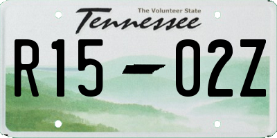 TN license plate R1502Z
