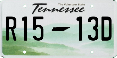 TN license plate R1513D