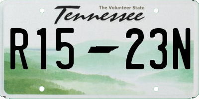 TN license plate R1523N