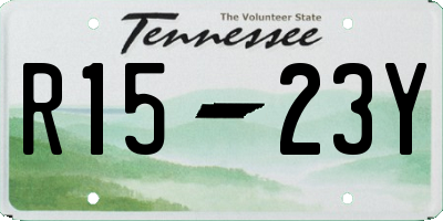 TN license plate R1523Y