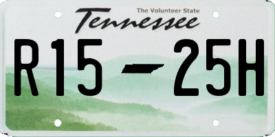 TN license plate R1525H