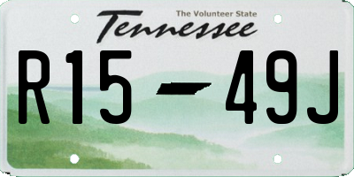 TN license plate R1549J