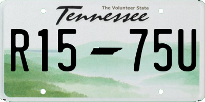 TN license plate R1575U