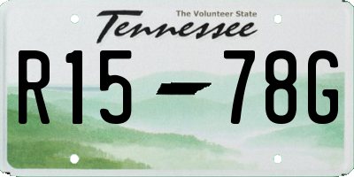 TN license plate R1578G