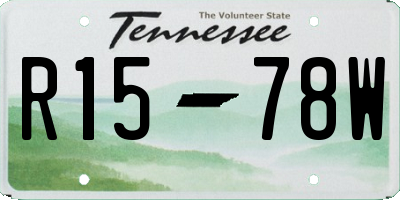 TN license plate R1578W