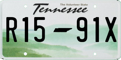 TN license plate R1591X