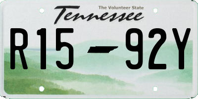 TN license plate R1592Y