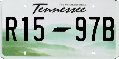 TN license plate R1597B