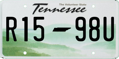 TN license plate R1598U