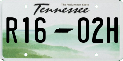 TN license plate R1602H