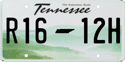 TN license plate R1612H