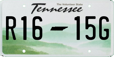 TN license plate R1615G