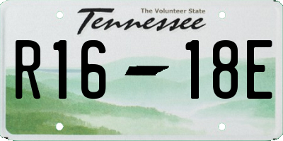 TN license plate R1618E