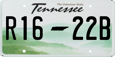 TN license plate R1622B