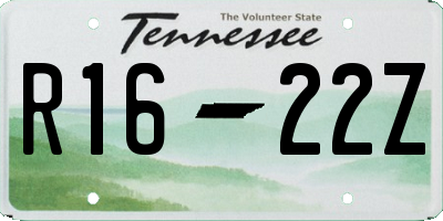 TN license plate R1622Z