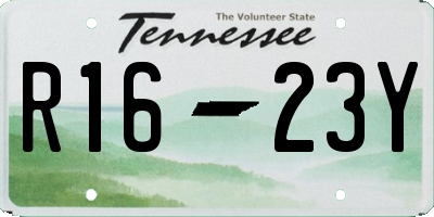 TN license plate R1623Y