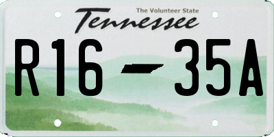 TN license plate R1635A