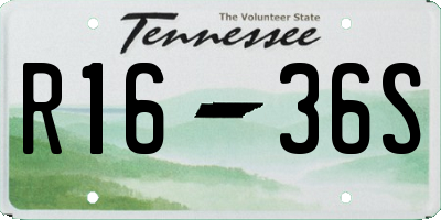 TN license plate R1636S