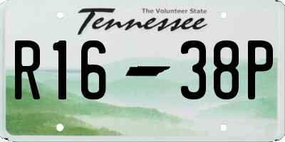 TN license plate R1638P