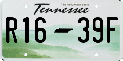 TN license plate R1639F