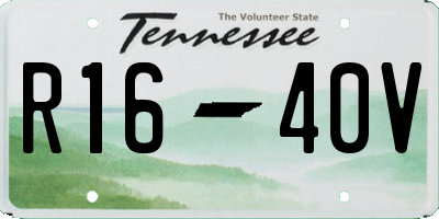 TN license plate R1640V