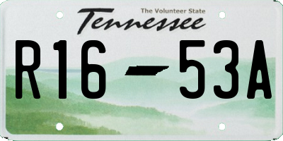 TN license plate R1653A