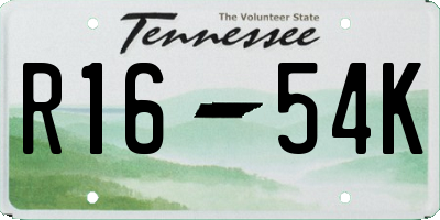 TN license plate R1654K