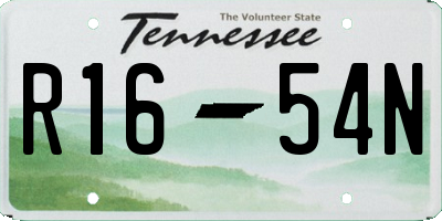 TN license plate R1654N