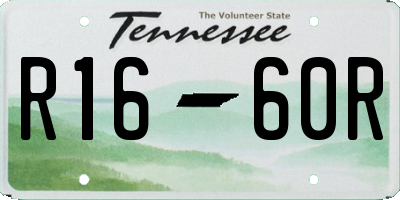 TN license plate R1660R