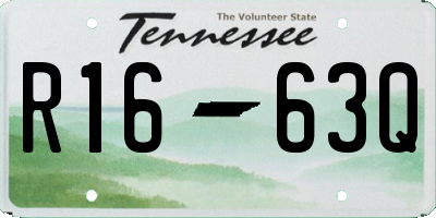TN license plate R1663Q