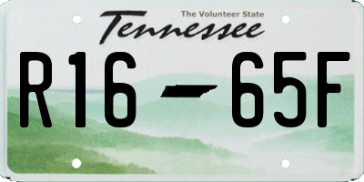 TN license plate R1665F
