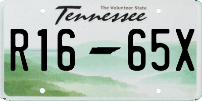 TN license plate R1665X