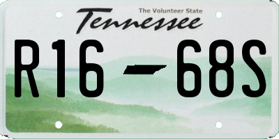 TN license plate R1668S