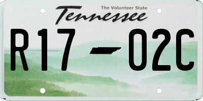 TN license plate R1702C